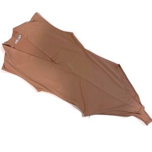 ZARA nude/beige silky bodysuit Size S